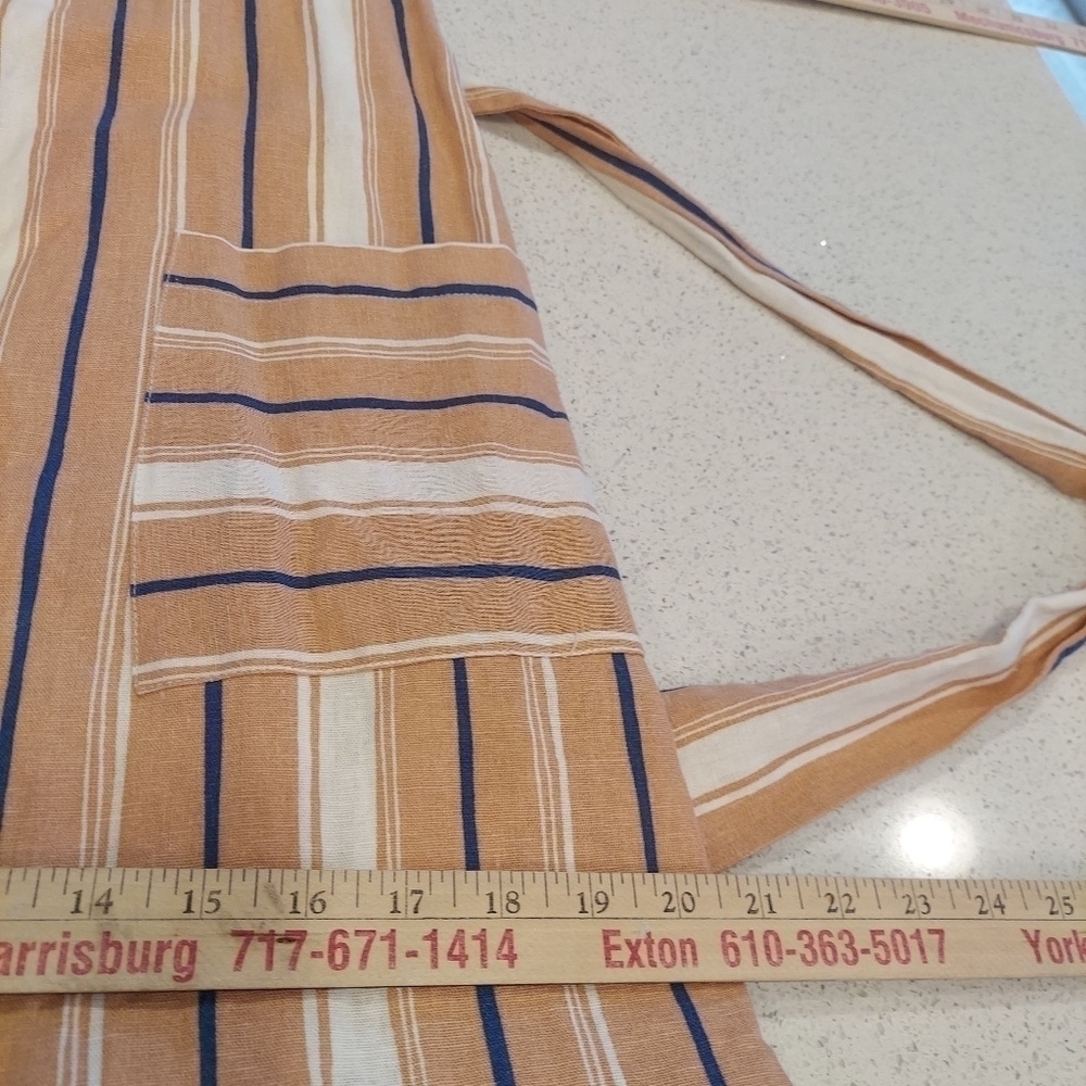 Lost + Wander Sun Dress XS Peach Stripe Button Front Lined Linen Blend NWOT - Picture 14 of 14